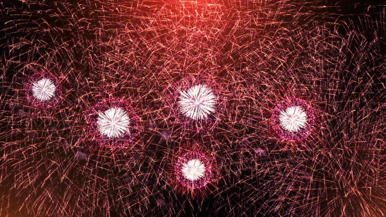 Fireworks background party celebration light with golden sparkles and colorful shining for birthday