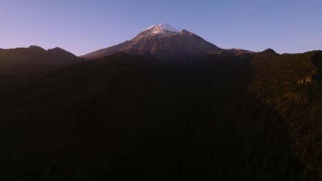 timelapse of the sunrise in the magestic landscape of the pico de orizaba