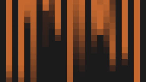 Orange-pixels-in-8-bit-pattern-on-black-gradient