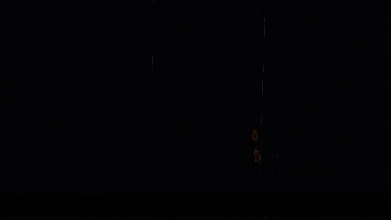 Authentic vintage film effect with heavy vertical scratches, dust, and noise on a black background. Use as an overlay for a retro or damaged look