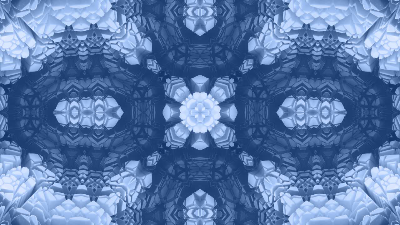 animación en bucle liso de 3d abstracto forma 3d mate negra suave en estructura simétrica de material mate brillo de luz, cambios de formas suavemente cíclicas.