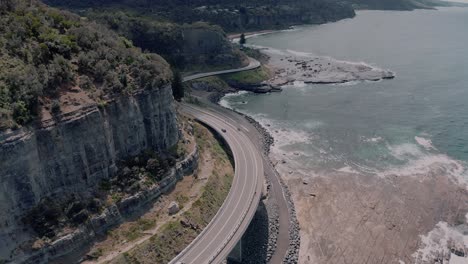 sea cliff bridge near coalcliff beach and rock pools in coalcliff, new south wales, australia