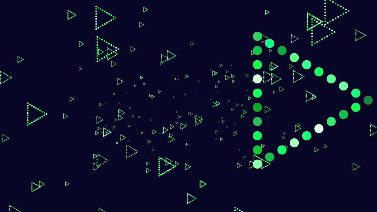 An abstract design featuring yellow triangles on a black background, forming a circular arrangement, creating a visually striking and geometric composition