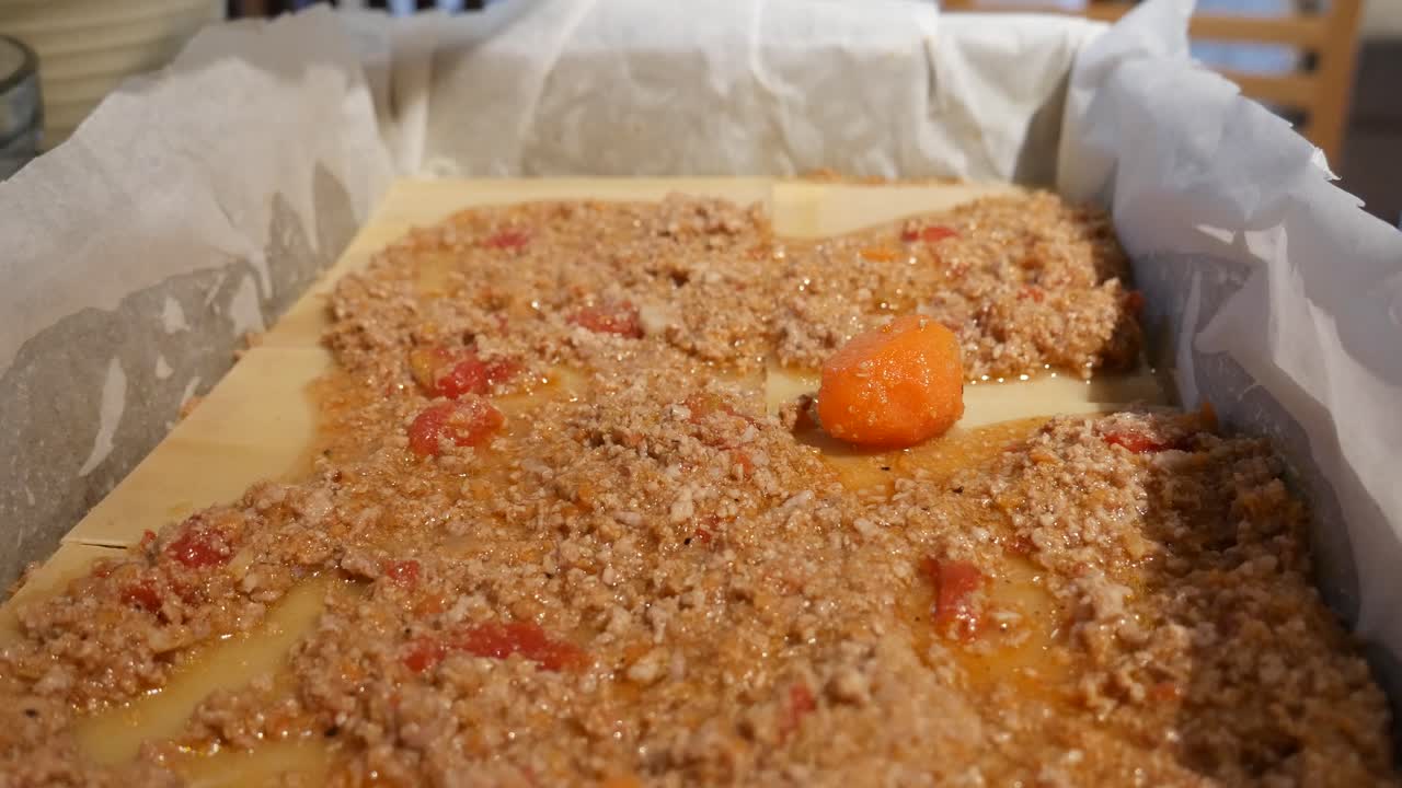 montaje de lasaña, acelerar el proceso