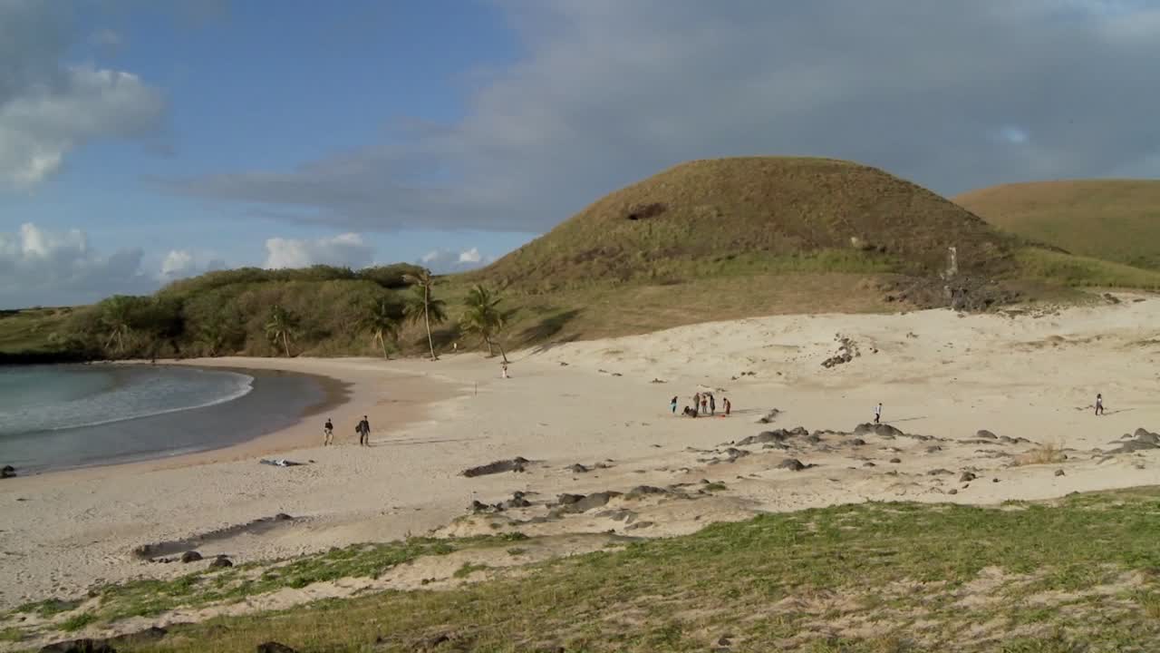 외딴 백사장을 가로질러 팬