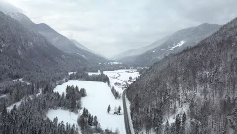 flying over the sava river in slovenia