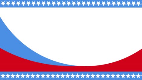 animación de estrellas y rayas de la bandera de los estados unidos de américa con espacio de copia