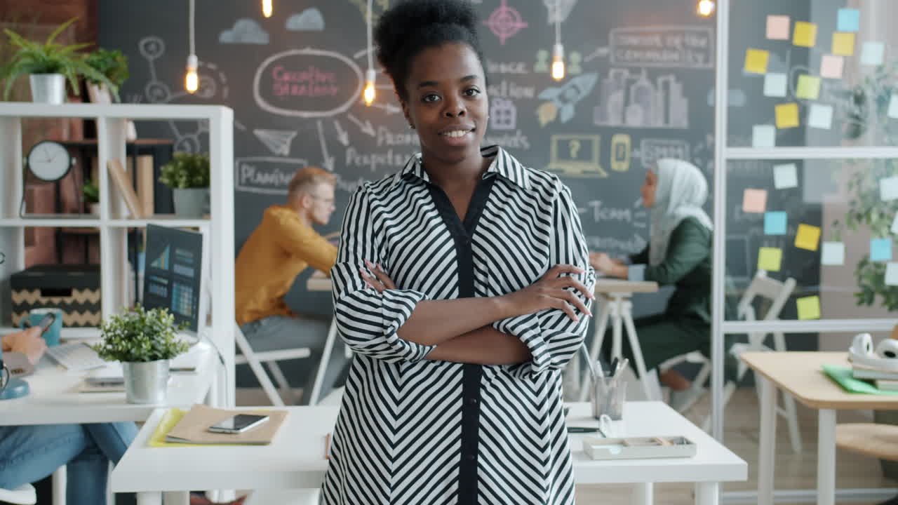 Confident businesswoman in modern office