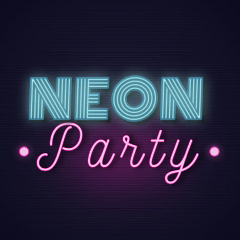 neon party graphic design