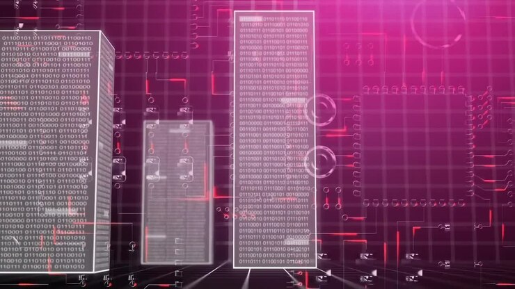 Animation of financial data processing over computer servers