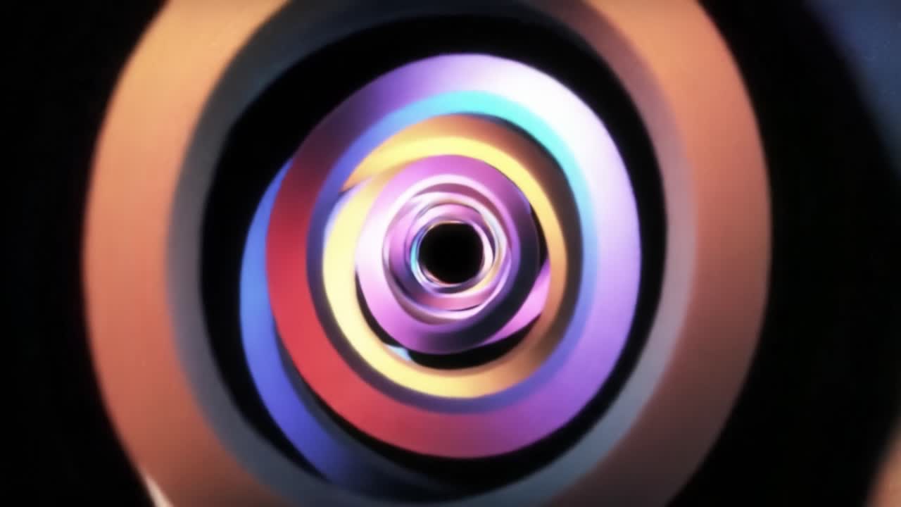 A mesmerizing visual journey through a colorful spiral tunnel, captivating the viewer with vibrant hues and a sense of depth that draws the eye inward.