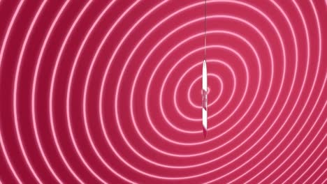 animación del texto de venta en la etiqueta sobre los círculos rojos