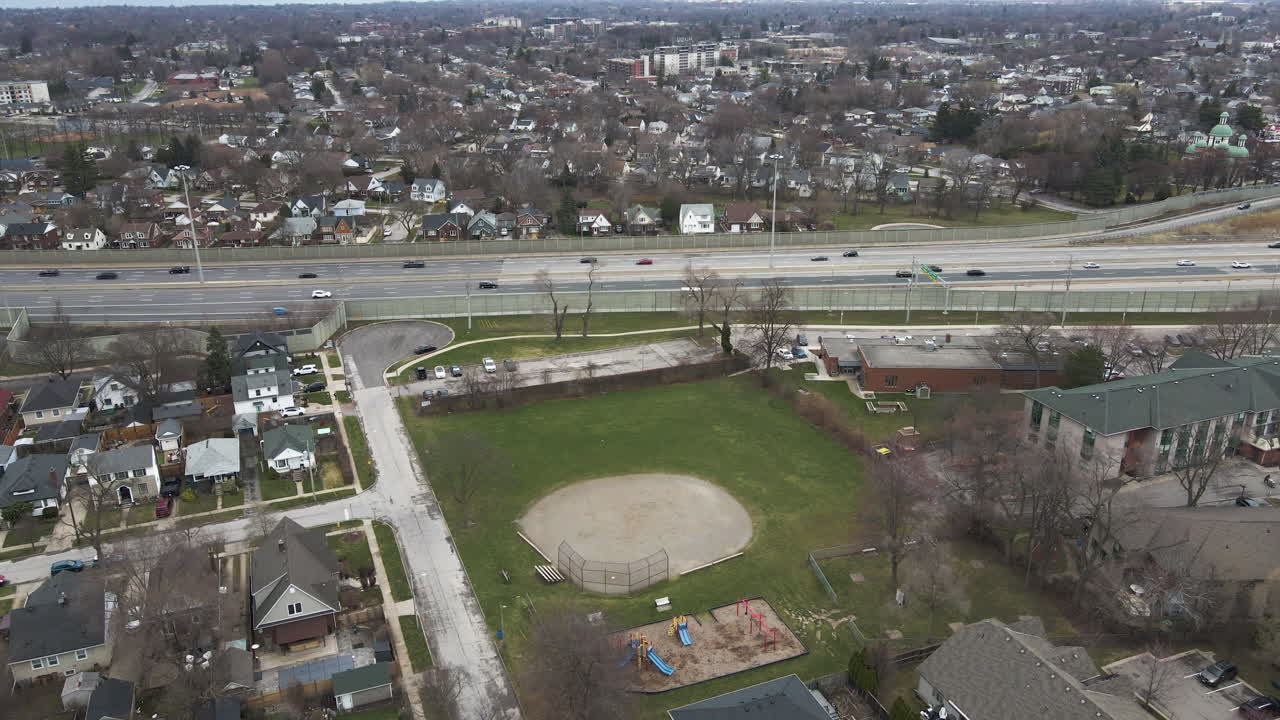 Urban Landscape Of St. Kitts In St. Catharines, Ontario, Canada - Aerial Drone Shot