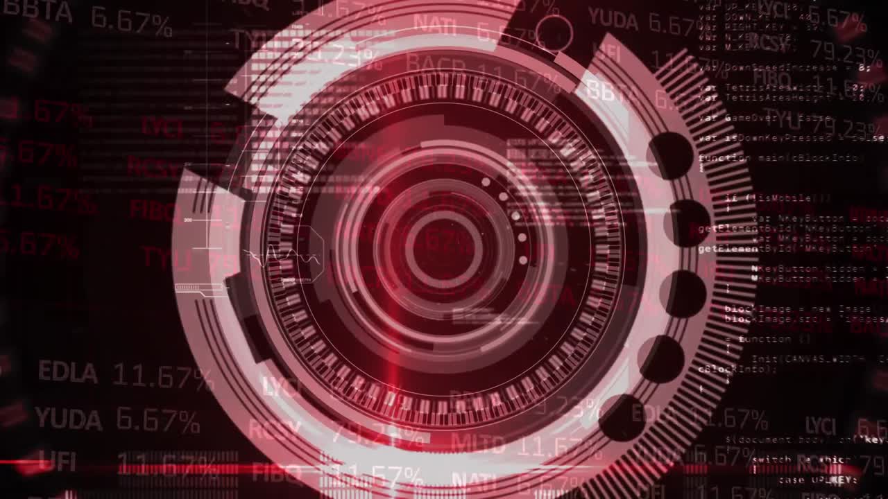 escaneo de alcance rojo sobre el procesamiento de datos del mercado de valores