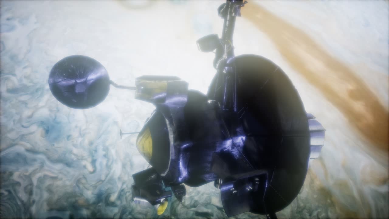 la nave espacial galileo en órbita alrededor de júpiter