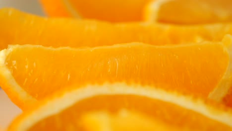 close-up of orange slices