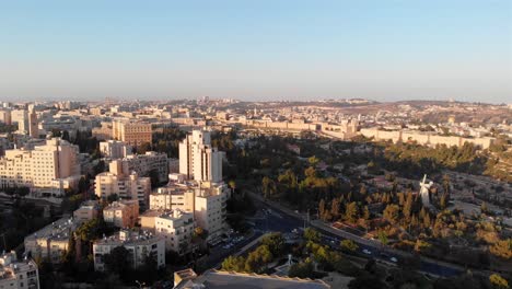 jerusalem center buildings aerial view