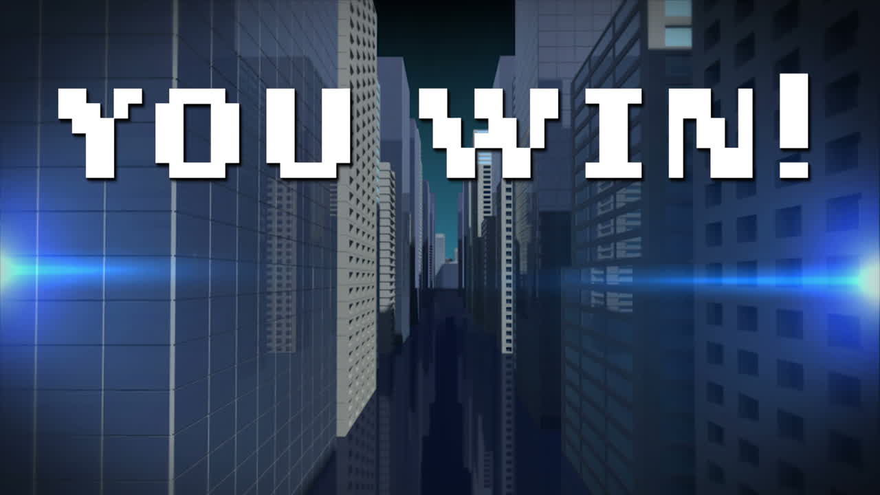 당신이 디지털 현대 도시를 이기는 애니메이션