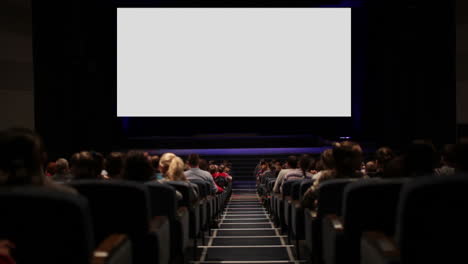 viewers in the cinema house variant with screen motion