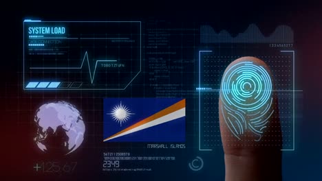 Finger Print Biometric Scanning Identification System. Marshall Islands Nationality