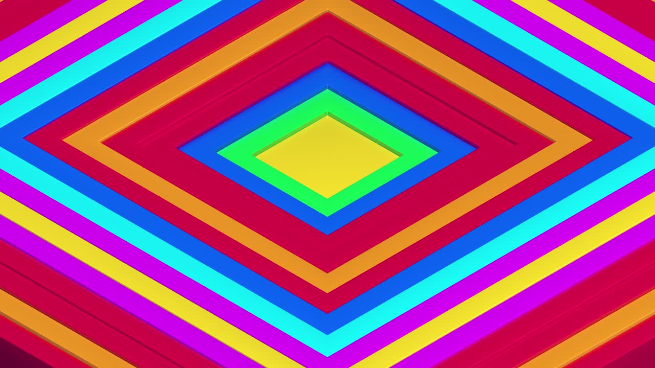 rombos 3d isométricos ondulados de varios colores