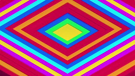 rombos 3d isométricos ondulados de varios colores
