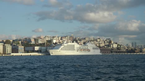 cruise ship in istanbul harbor