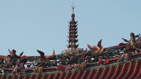 roof decorative sculptures at longshan temple