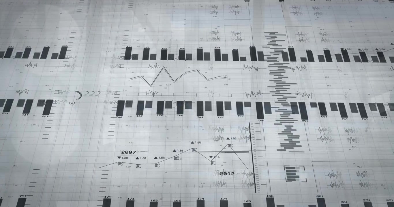 Animation of financial data processing over agriculture field