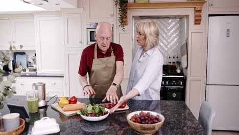 couple preparing food in the kitchen