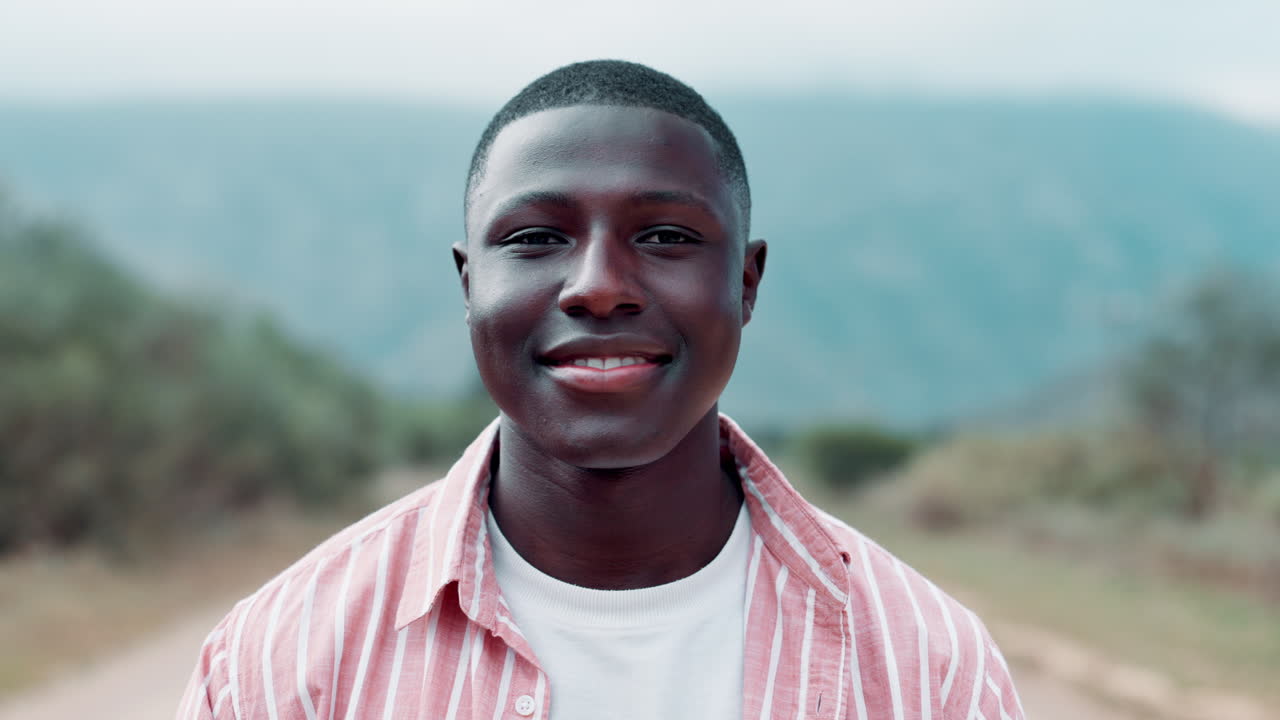 Portrait of a Smiling Man Outdoors