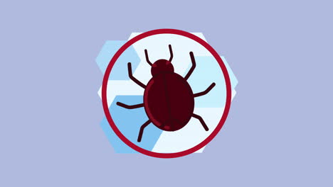 cyber crime bug attack animated