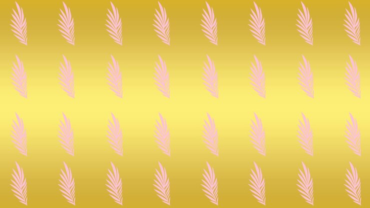 Animation of multiple pink plants over yellow background