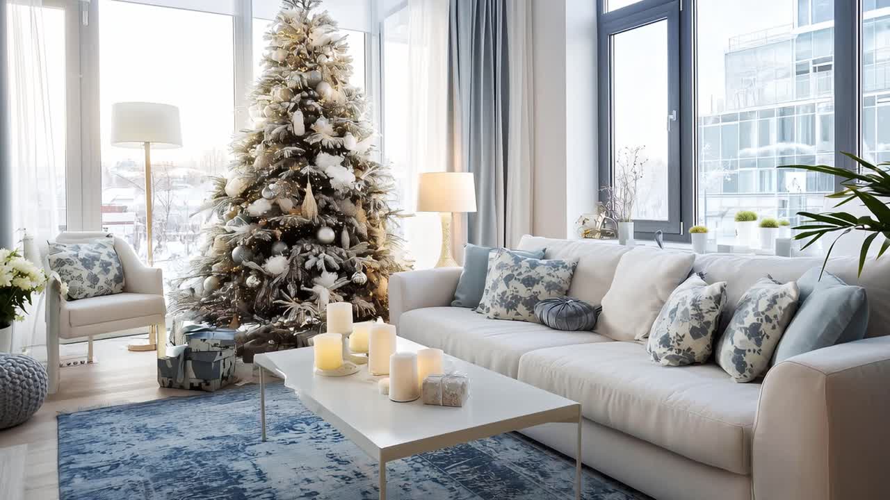 Cozy Christmas Living Room Interior