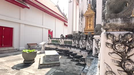 detailed view of wat pho's intricate structures