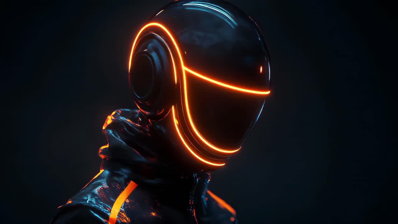 Futuristic Robot in a Data Center