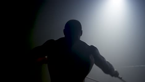 man preparing for a fight