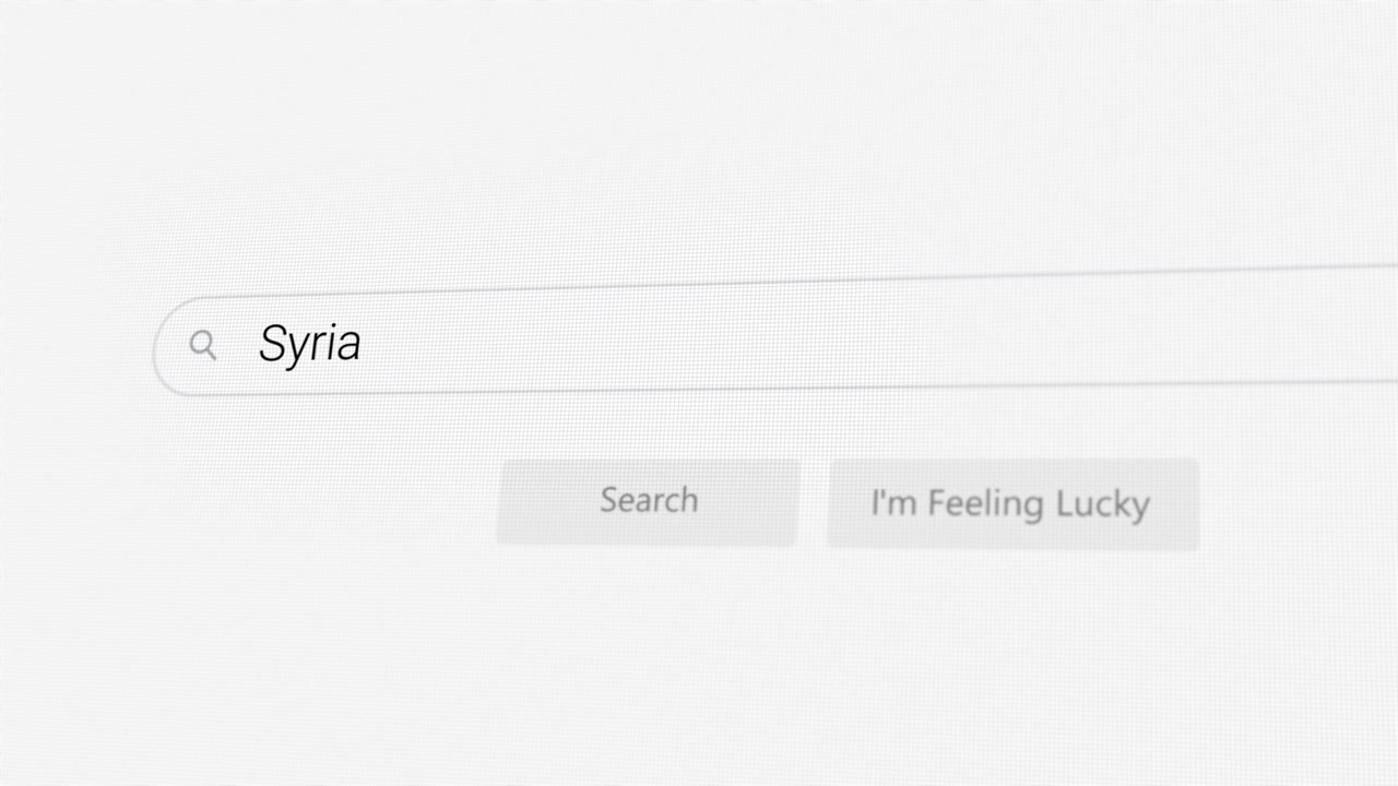 Ricerca della Siria sul browser Internet