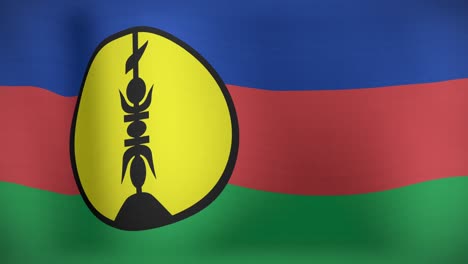 animation of national flag of new caledonia waving