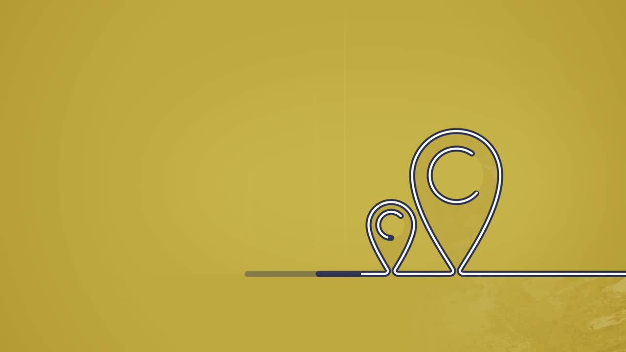 puntos de navegación animación de forma plana