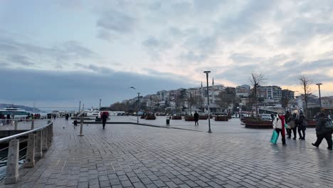 istanbul waterfront at dusk