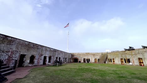 Pfanne-Von-Fort-Macon-In-Der-Nähe-Von-Beaufort,-North-Carolina,-North-Carolina