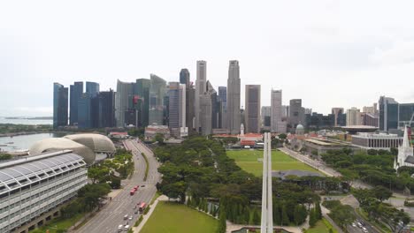 singapore cityscape from above