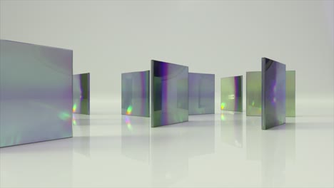 formas geométricas abstractas iridescentes