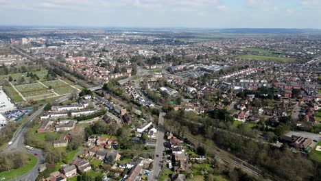 chelmsford essex uk aerial footage 
streets and roads