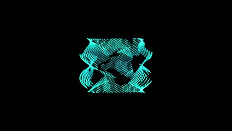 tecnologia astratta metaverse sfondo rettangolo quadrato blu fatto di linee e punti animati, particelle. modalità di miscelazione