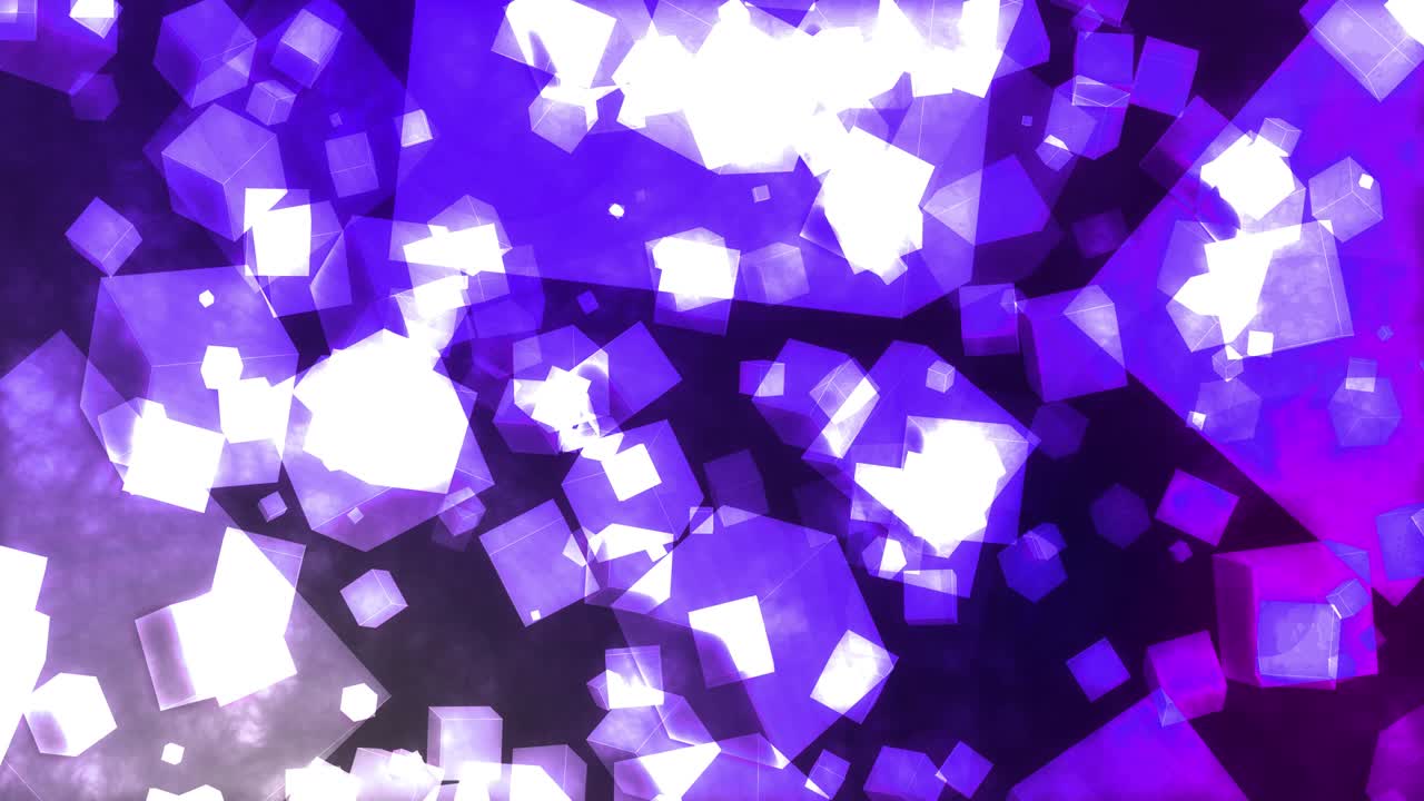 큐브 떠다니는 입자 애니메이션 모션 그래픽