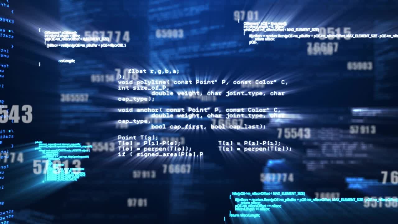 Ved oppstart dukker kode opp, deretter blinkende HTTP-pulserende strømmer som dobles til striper og viser dataflyt.