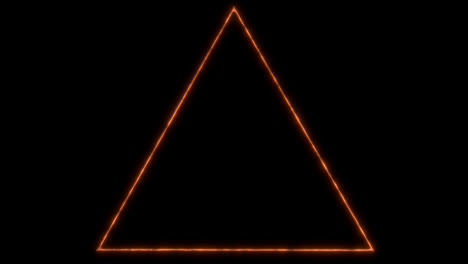 Animation-of-special-effects-of-enchantment-of-mystic-arts-with-a-triangle-shape,-orange-lines