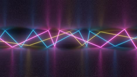 parpadeante rayo láser fluorescente de neón reflexión de luz de ciencia ficción rebote - animación de fondo de movimiento de bucle vj sin costuras de 4k